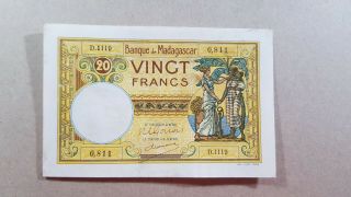 Madagascar 20 Francs 1937 Unc