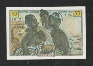 French West Africa 50 Francs 1956 Unc - Aunc P45
