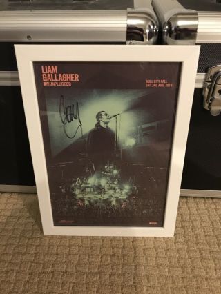 Liam Gallagher Mtv Unplugged Signed & Framed A4 Poster Ready To Ship Oasis