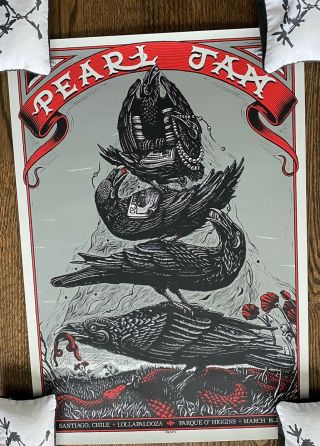 Pearl Jam Lollapalooza 2018 Chile Poster (artist Print,  Signed,  X/180)