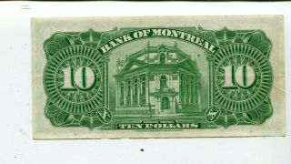 CANADA BANK OF MONTREAL 10 DOLLARS 1935 XF/AU NR 85.  00 2