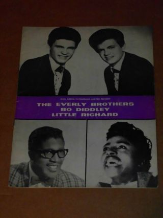 Everly Brothers/bo Diddley/little Richard 1963 Uk Tour Programme (rolling Stones)