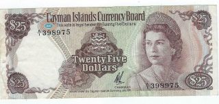 Cayman Islands P - 4 25 Dollars L.  1971 (1972) Key Note F