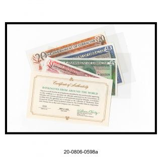 1975 Gibraltar 1,  5,  10 & 20 Pound Specimen Bank Notes (unc)