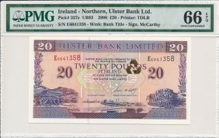 Ulster Bank Ltd.  Ireland - Northern 20 Pounds 2006 Pmg 66epq