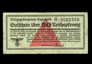 Germany Nazi 50 Reichspfennig 1939 - 1944 Prisoner Of War Pow Camp