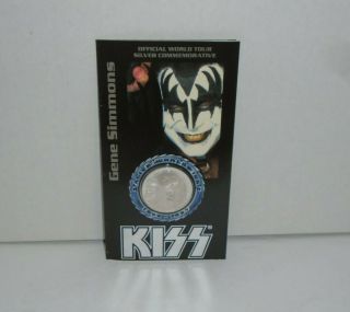 Kiss Gene Simmons Liberty One Troy Ounce Of.  999 Fine Silver Coin & Package