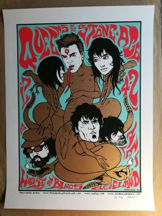 Queens Of The Stone Age 2005 Concert Poster - Cleveland,  Oh - Jermaine Rogers Ap