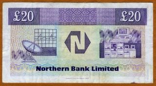 Ireland,  Northern Bank,  20 pounds,  1993,  P - 195 (195b),  F 2