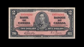 1937 Bank Of Canada Kgvi $2 Gordon & Towers " K/b " ( (ef, ))