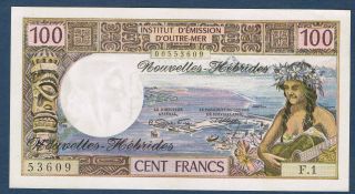 Nouvelles HÉbrides - 100 Francs NoumÉa Pick N° 18a.  De 1970.  En Spl F.  1 53609