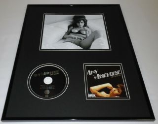 Amy Winehouse Framed 16x20 Back To Black Cd & Photo Set
