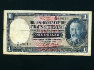 Straits Settlements:p - 16b,  1$ 1935 King George V F