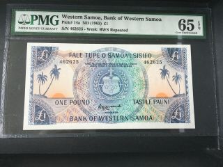 Western Samoa 1963 1 Pound P14a Pmg65epq