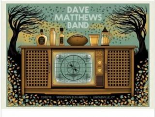 Dave Matthews Band Show Poster Dmb 12/2/18 Mohegan Sun