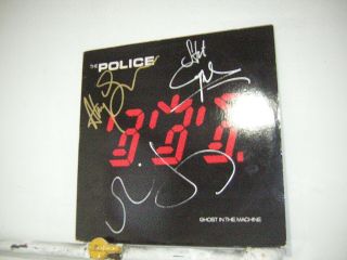 The Police Signed Lp Ghost In The Machine By 3 Musicians Sting