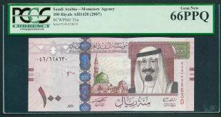 Saudi Arabia 2007 - 100 Riyals P 35a Pcgs Gem Unc 66 Ppq