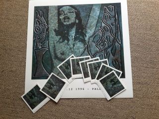 Pearl Jam Concert Poster Rome 1996 Green Lady Italy Signed 30 Vedder