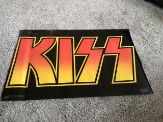 Kiss Vintage 1977 Logo Poster Aucoin One Stop Paul Gene Ace Peter Kiss Alive