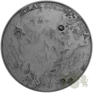 Niue 2018 1$ Solar System Vesta Nwa 4664 Meteorite 1 Oz Silver Coin