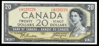 1954 Bank Of Canada $20 Devil Face Note - Ef - Beattie Coyne C/e 4129229 Cb93