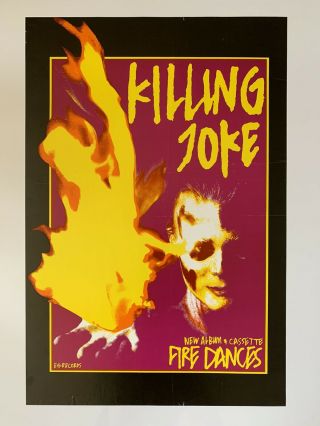 1983 Killing Joke Fire Dances Promotional Rock Poster 20” X 30” Eg Punk