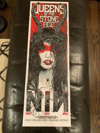 Queens Of The Stone Age/nine Inch Nails Poster 3/15/2014 Melbourne Rhys Cooper