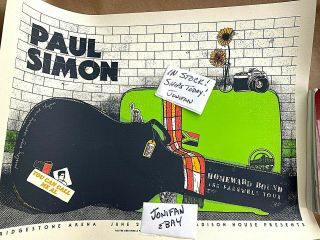 Paul Simon Farewell Tour 2018 Nashville Tn Orig Screen Print Poster Garfunkel