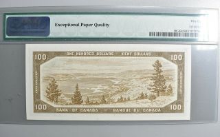 CrazieM World Bank Note - 58 EPQ 1954 Canada $100.  00 BC - 43c - Graded PMG - m32 2