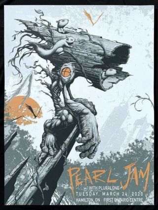 Pearl Jam Hamilton,  On 2020 Tour Poster Byous