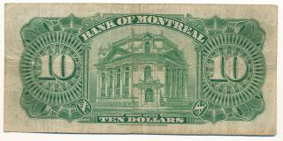 THE BANK OF MONTREAL 10 DOLLARS 1935 548114 D - F 2