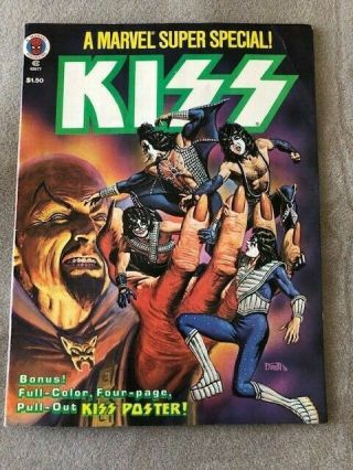 1978 Kiss Rock Band Comic Book 5 W/ Poster Marvel Special,  Bonus Love Gun