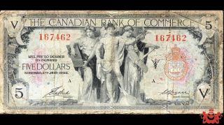 1935 The Canadian Bank Of Commerce 5$ 167462 - F12 -