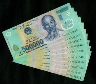 1 Million Vietnam Dong = 500,  000$ X 2 Notes,  In