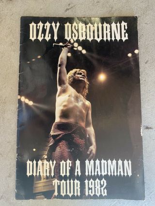 Vintage 1982 Ozzy Osbourne Diary Of A Madman Tour Program Book