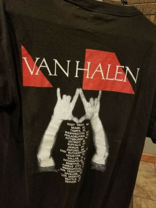 Van Halen Ou812 1988 Concert Shirt Xl Black Color Good Shape