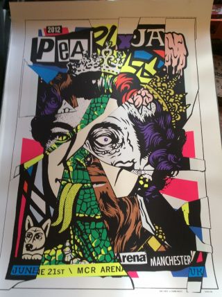Pearl Jam 2012 Manchester Ames Bros Poster