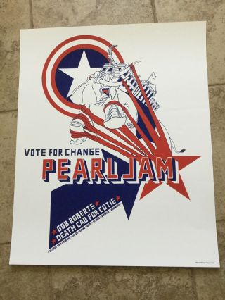 Pearl Jam Vote For Change Poster 2004