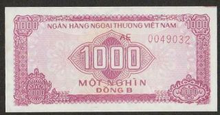 1987 Vietnam 1,  000 Dong - B Note Unc