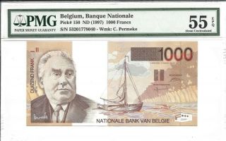 Belgium,  1000 Francs,  Nd (1997),  P - 150,  Pmg 55 Epq