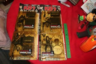 Kiss Alive Action Figures - Complete Set Of 4 Mcfarlane Toys