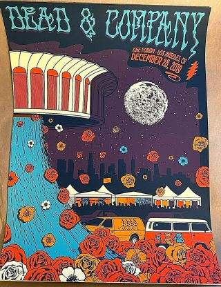 Dead And Company Poster Dec 28th N2 Los Angeles Forum La Ca Ae S/n Signed 100