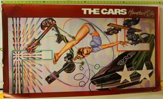 The Cars - Heartbeat City - Promotional Poster - 1984 - Elektra Records Ex Cond