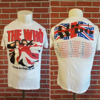 The Who 1989 Single Stitch Vintage Tout T - Shirt Mens Large Kids Are Alright Usa