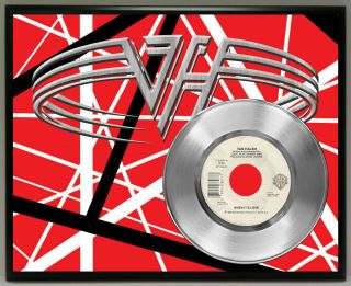 Van Halen Poster Art Silver Metalized Vinyl Record Memorabilia Plaque 5