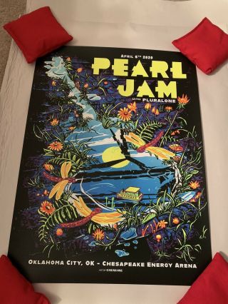 Pearl Jam Oklahoma City Tour Poster 4/6/20 Munk One Show Edition Se