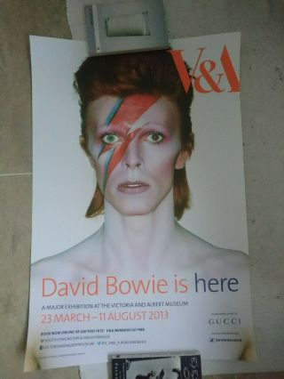 David Bowie V&a Rolled 30x20 Exhibition Poster 2013 Ziggy Stardust
