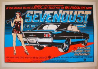 2005 Sevendust - Nye Orlando Silkscreen Concert Poster S/n By Stainboy