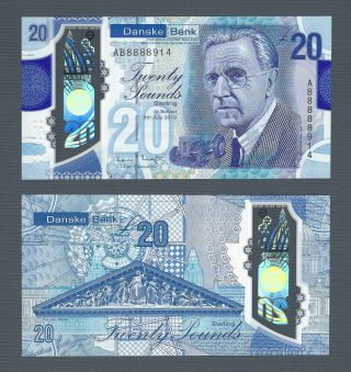 Northern Ireland Danske Bank 20 Pounds,  2019 (2020),  8888 Polymer Unc