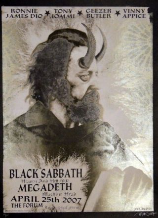 Black Sabbath - Megadeath - Heaven / Hell 2007 - Forum - Delano Garcia - Poster